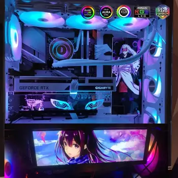 Přizpůsobená zadní deska skříně, světelná deska a boční panel GPU, kryt RGB skříně, barevný 5V AURA SYNC MOD pro grafickou kartu, DIY 6 nejlepší prodej barevný grafický procesor - №5