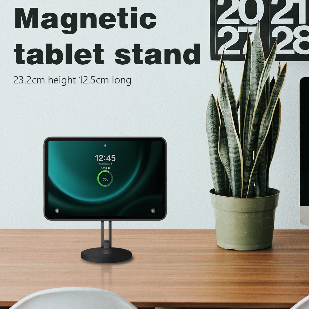 

18W fast charging magnetic tablet desktop stand for the full range of Samsung tablets, adjustable metal stand with 360° rotation