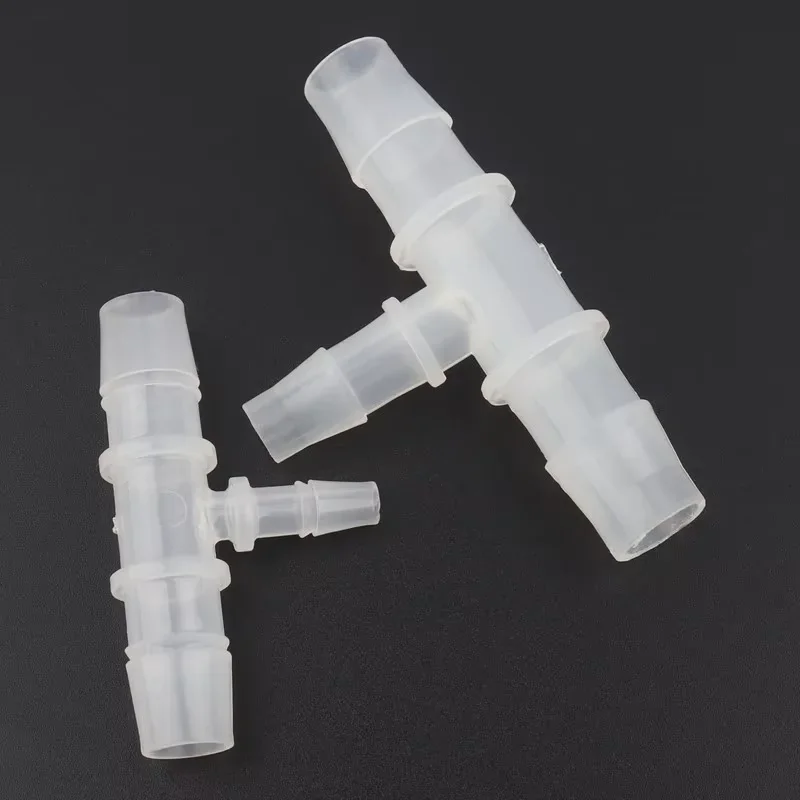 4-200pcs Plastic reducing T fitting/ PP T connector with different port size/ plstic three way hose joint