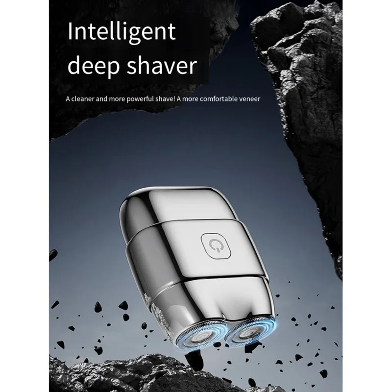 NEW!A61I Dual-Head Electric Shaver Portable With Magnetic Suction, Transparent Body, Waterproof Design For Travel