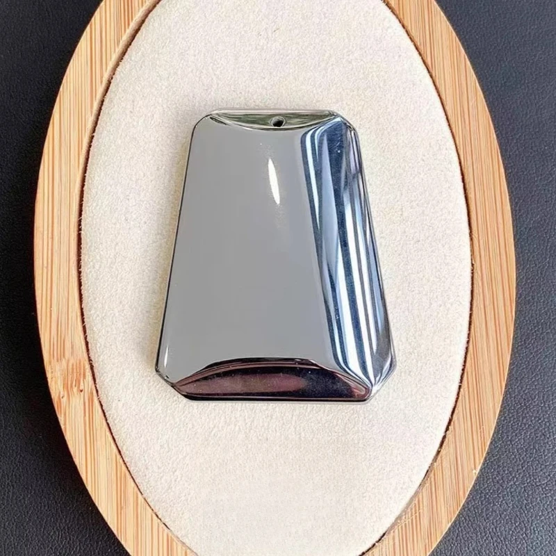 

Натуральный терагерцовый энергетический камень без матраса, кулон, геометрическое трапециевидное квадратное ожерелье