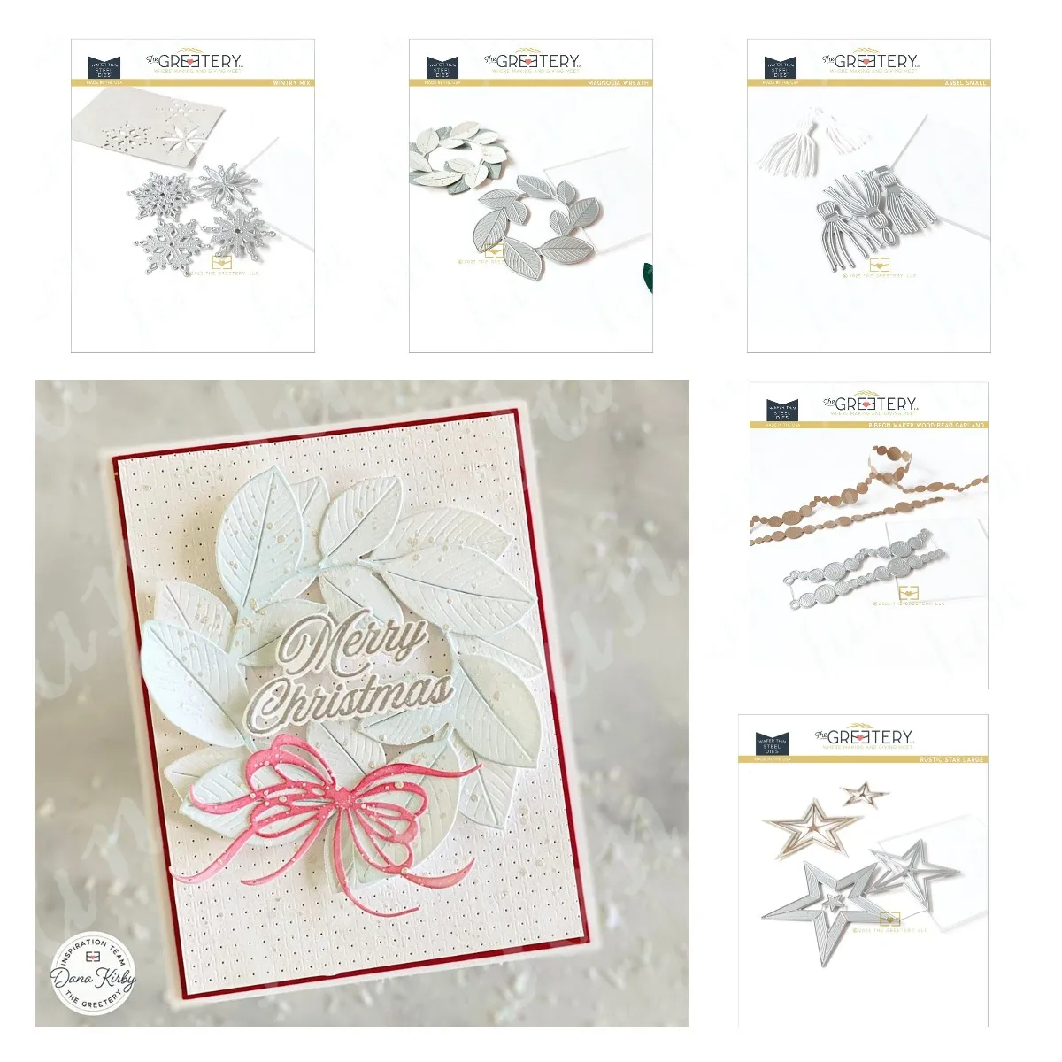 

Holiday Magnolia Wreath Layered Stencils Cutting Dies DIY Scrapbooking Photo Album Embossing Paper Card Stamps Crafts Supplies