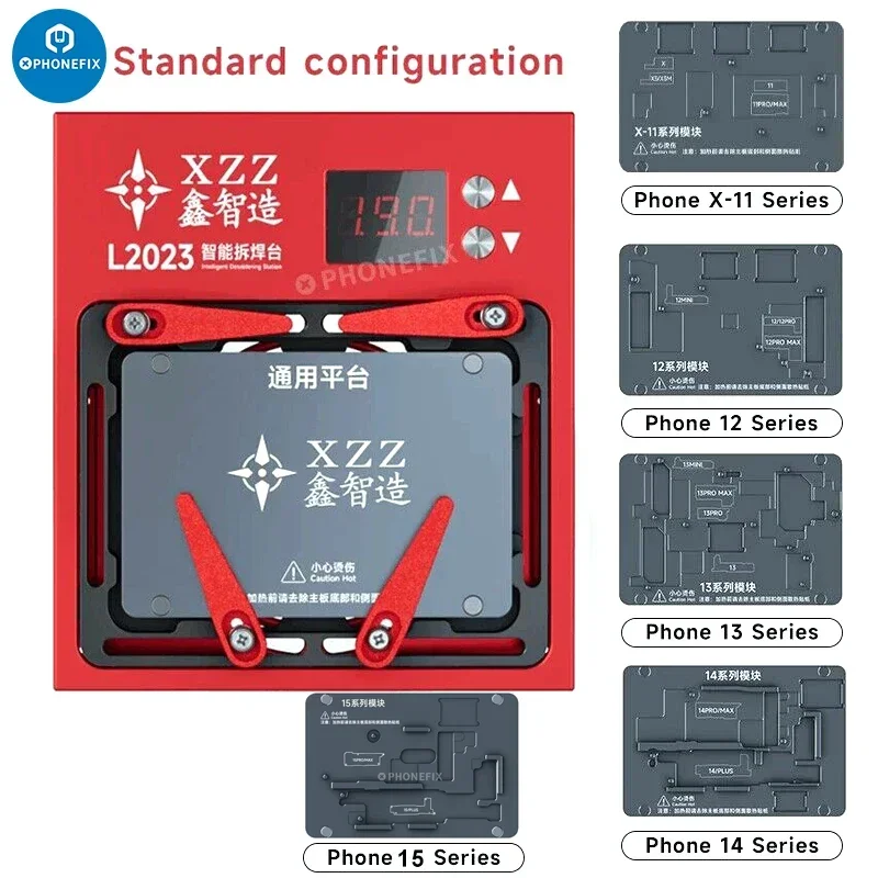 XZZ L2023 Intelligent Desoldering Station for iPhone X - 15 Pro Max Android Phones CPU IC Chip BGA Stencil Phone Repair Tools