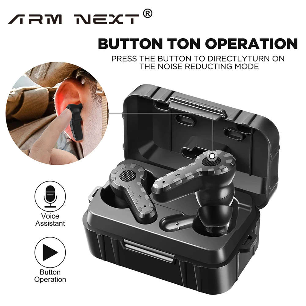 ARM NEXT Electronic Shooting Earplugs Noise Canceling Hearing Protection Earmuff for Hunting/Tactical Shooting/Law Enforcement