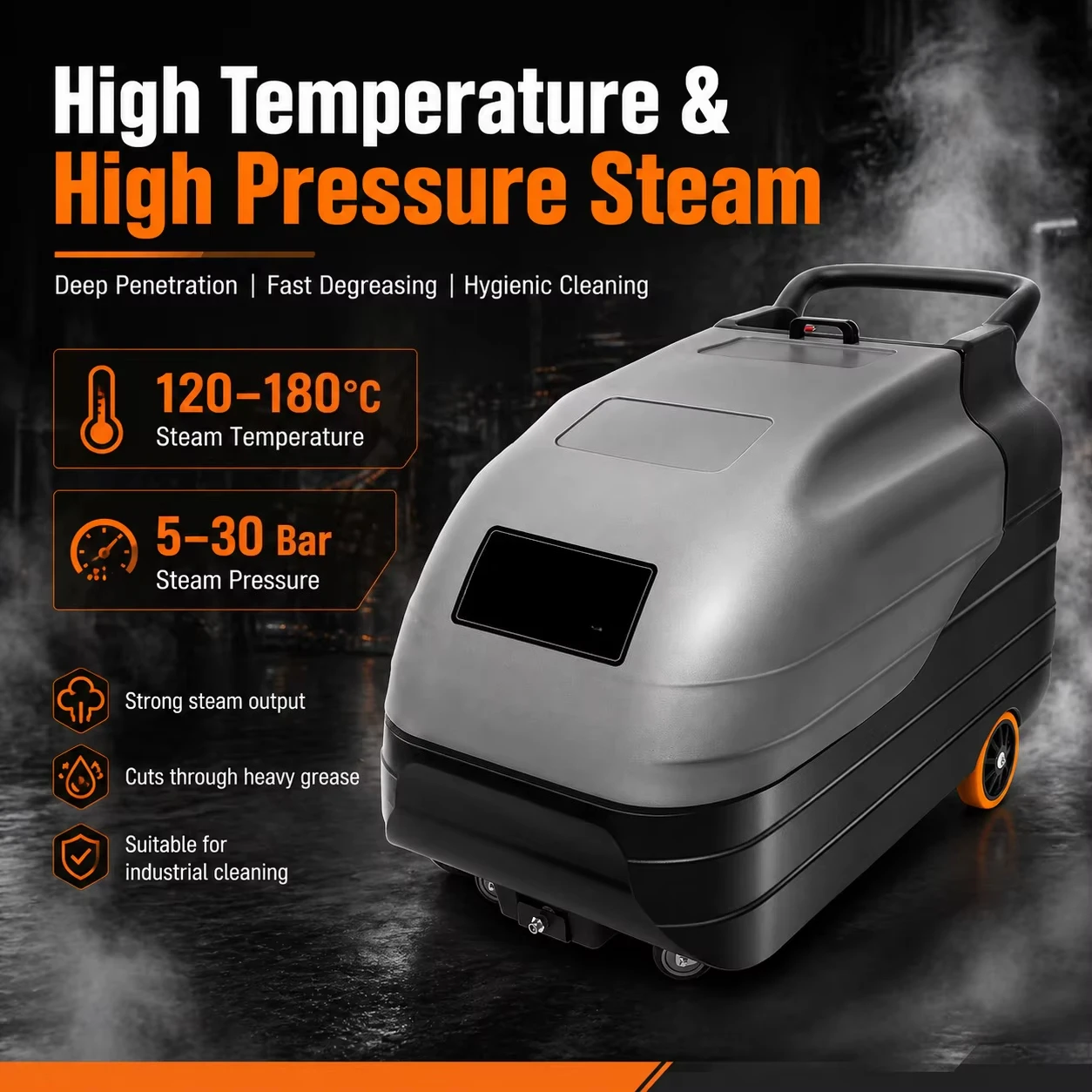 Electric New Heavy Duty Industrial High Pressure Cleaner Steam Cleaning Machine for Factory Equipment Maintenance