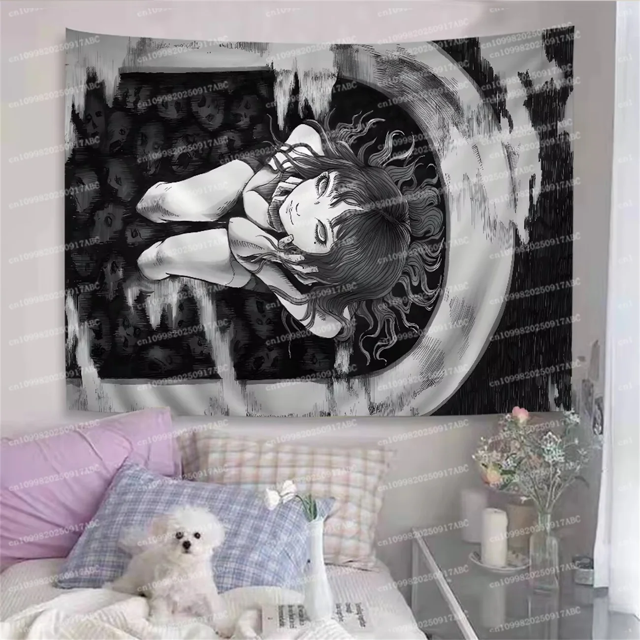 Junji Ito Tomie Cartoon Tapestry Art Science Fiction Room Tapestry Home Decor Wall Tapestry Hanging Home Decor Tapestry