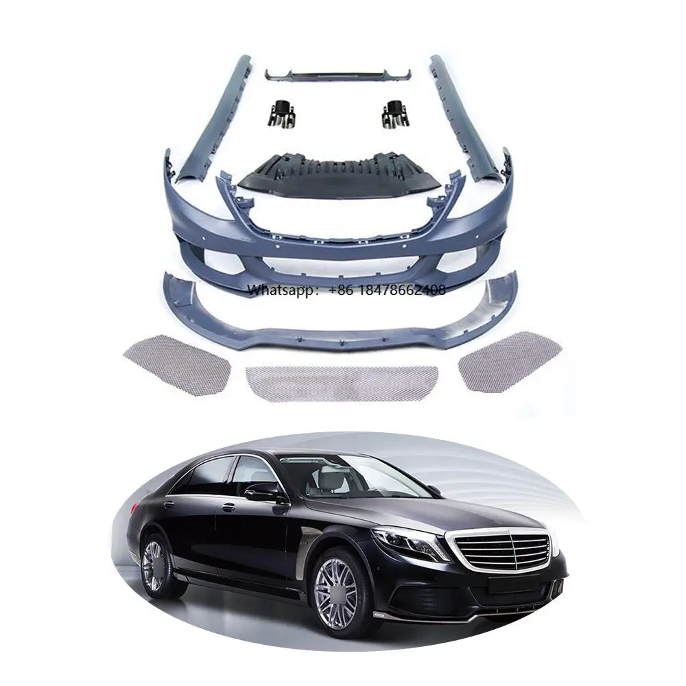 

Factory Price Car Full Bodykit W222 Front Rear Bumper Kit Grilles Diffuser Side Skirt Kit for S Class W222