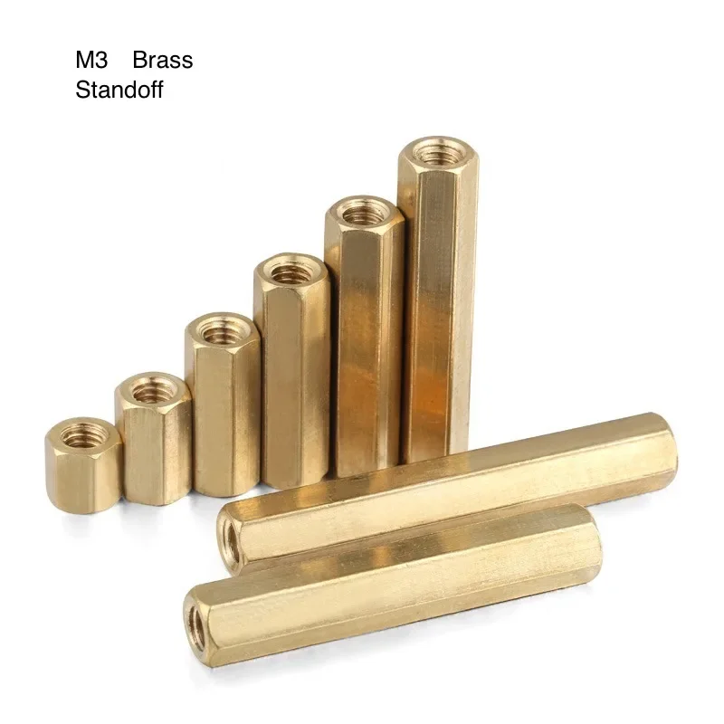 500pcs/lot M3*25-60MM Hex Brass Female Motherboard Standoff Copper Mount M3  Pillar PCB Column Spacer Screw