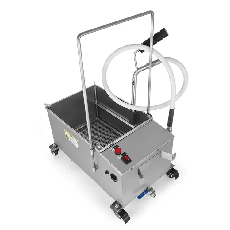 

Stainless steel commercial K Cooking Deep Fryer Oil Filter Cart / Oil Filter hine
