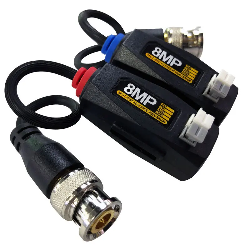 1 Đôi 8MP BNC Video Balun Kết Nối Truyền Hai Đầu Phát Camera Quan Sát Hỗ Trợ Cáp HD 8MP AHD/CVI/camera TVI