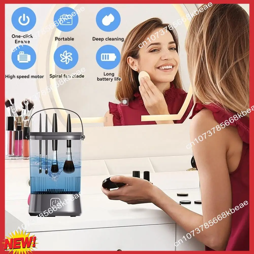 

A97Z Electric Makeup Brush Cleaner With Clean Mat USB Automatic Rotation Makeup Brush Cleaner For Makeup Lovers Women