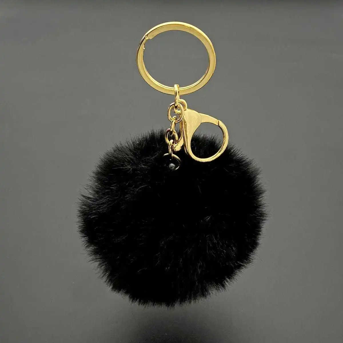 1/10Pcs Fluffy Imitating Otter Rabbit Fur Ball Backpack Keyring Accessories for Women PomPom Keychain Cute Candy Colors Gifts view 6