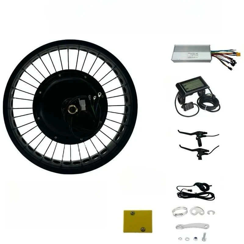 20 Inch 48V 1000W Electric Bike Conversion Kit Snow Fat Tire Rear Drive Motor Kit for Ebike Modification