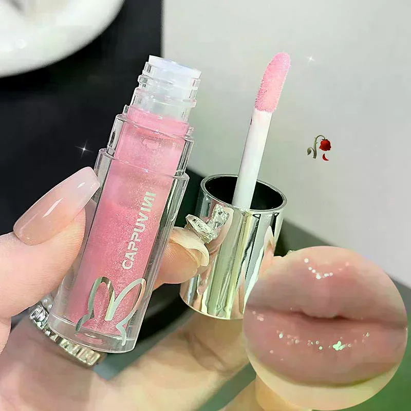 Cappuvini Glitter Lip Glaze Langdurige Glans Spiegelende Water Lipgloss Waterbestendig Volumegevende Lipstick Make-up Hydraterende Lip Tint
