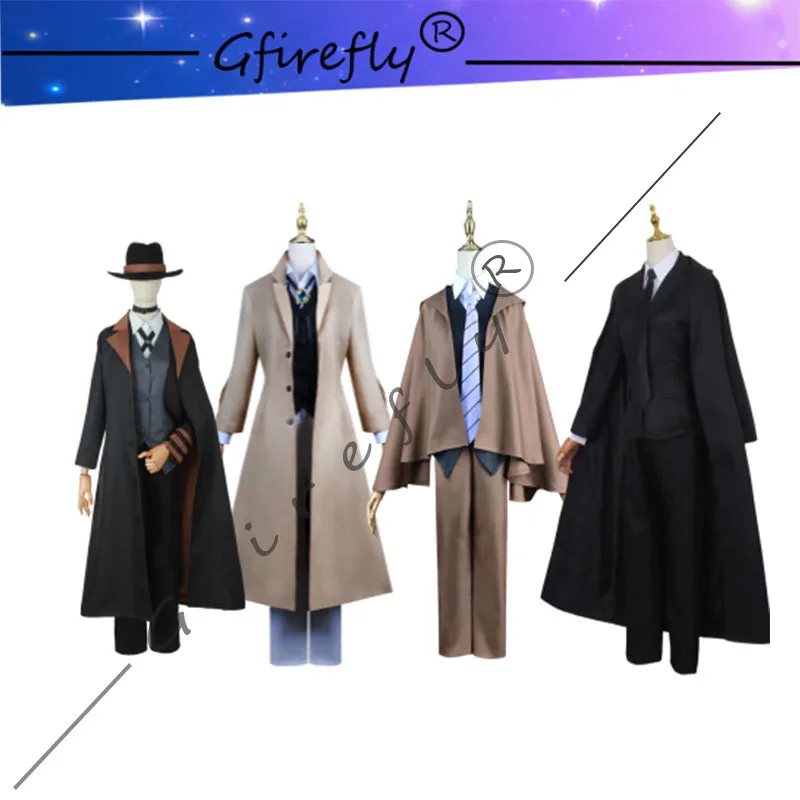 

Bungo Stray Dogs Cosplay Costume Character Same Style Dazai Osamu Chuuya Nakahara Nakajima Atsushi Costume Wig Complete Set