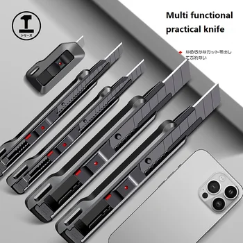 Zoecor มีดพับอเนกประสงค์มีดพกพามีดกล่องกระดาษพับได้ขนาด9มม./18มม. อุปกรณ์ศิลปะสำหรับสำนักงาน