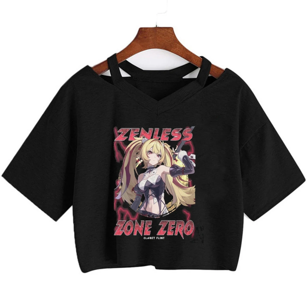 Zenless Zone Zero crop top teen vintage funny clearance sales japanese y2k tshirt baddie dollette harajuku japan korean fashion