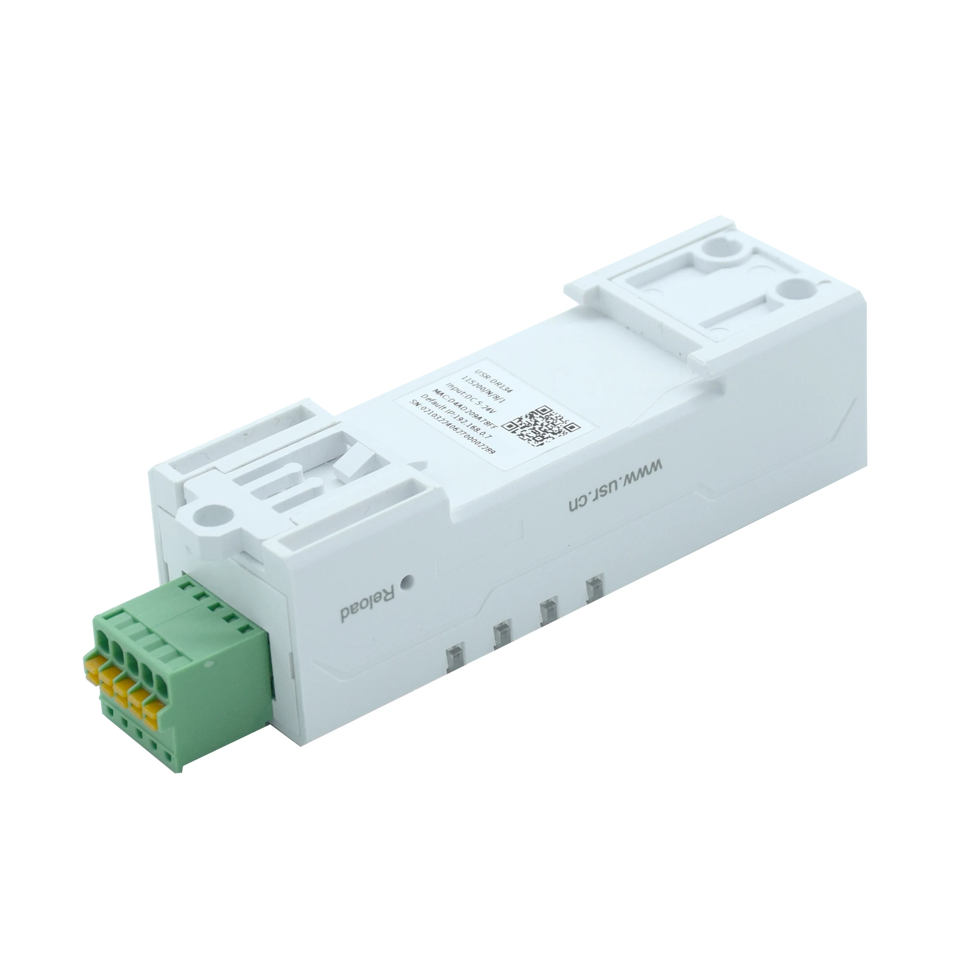 منفذ تسلسلي DIN-rail RS485 إلى محول إيثرنت خادم إنترنت الأشياء USR-DR134 يدعم Modbus #5