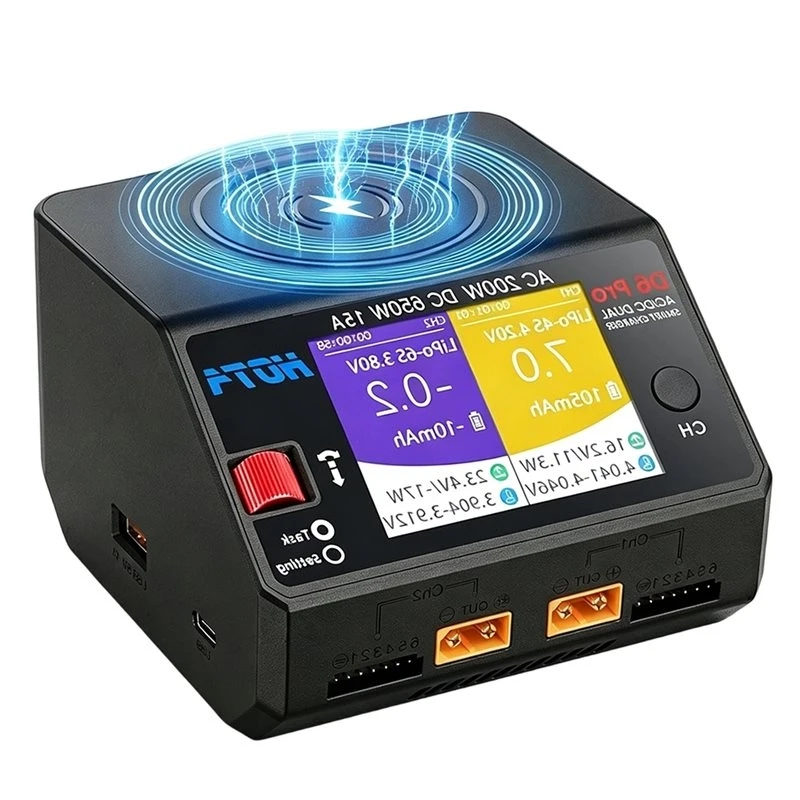 X12A-D6 Pro Lipo Battery , Dual Channel, 15A, 200W AC, 650W DC, Smart Balance EU Plug