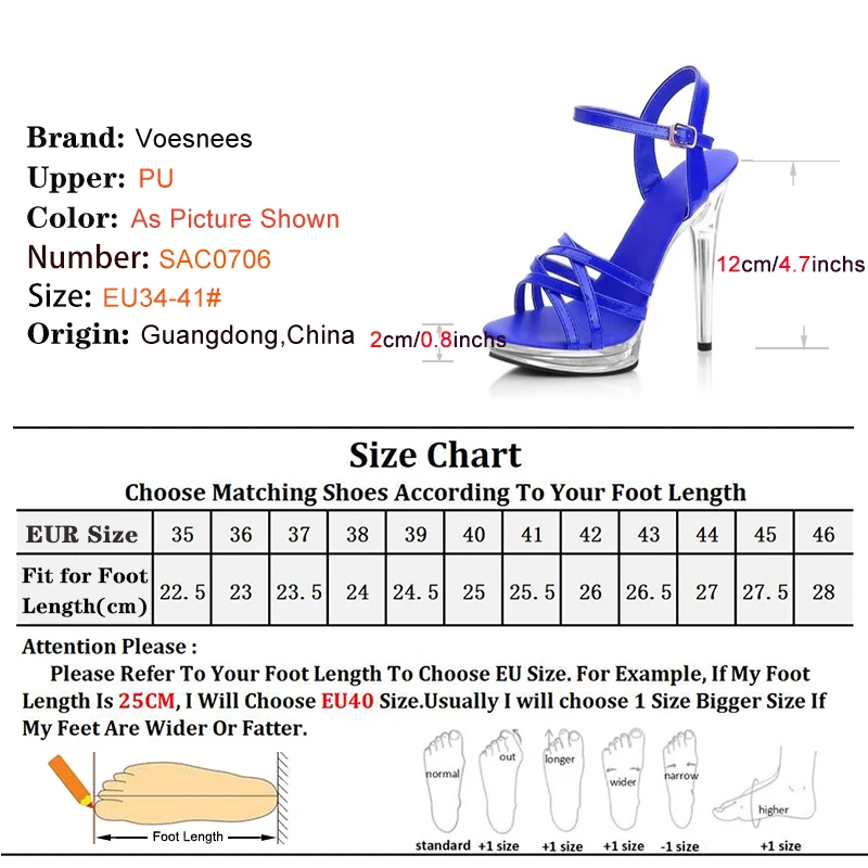 12CM Sandals Women Party Dress High Heels Summer Designer Shoes For Ladies Big Size Crystal Transparent Heels Sandalias De Mujer