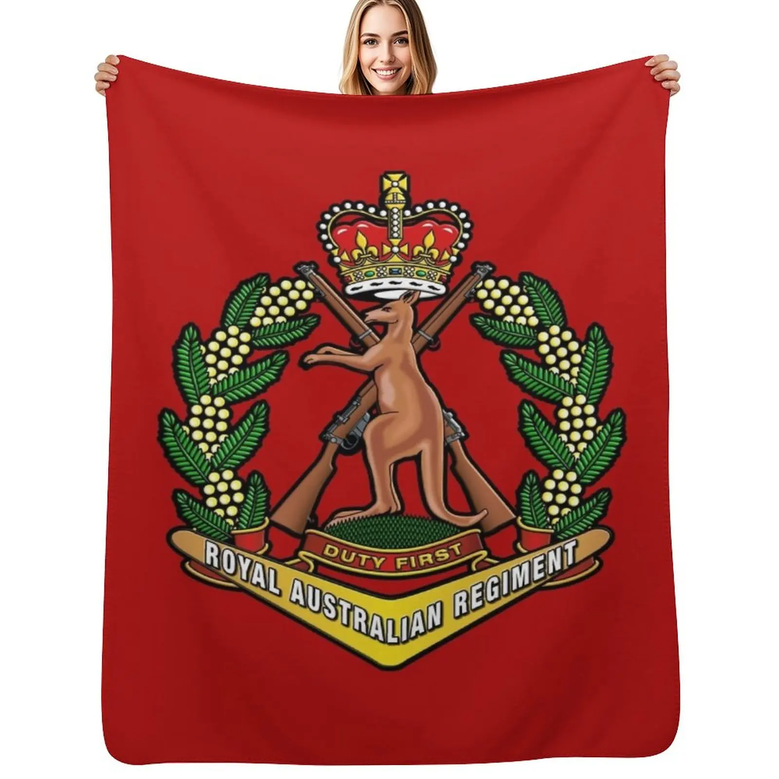 

ROYAL AUSTRALIAN REGIMENT Throw Blanket Moving Hairys Blankets