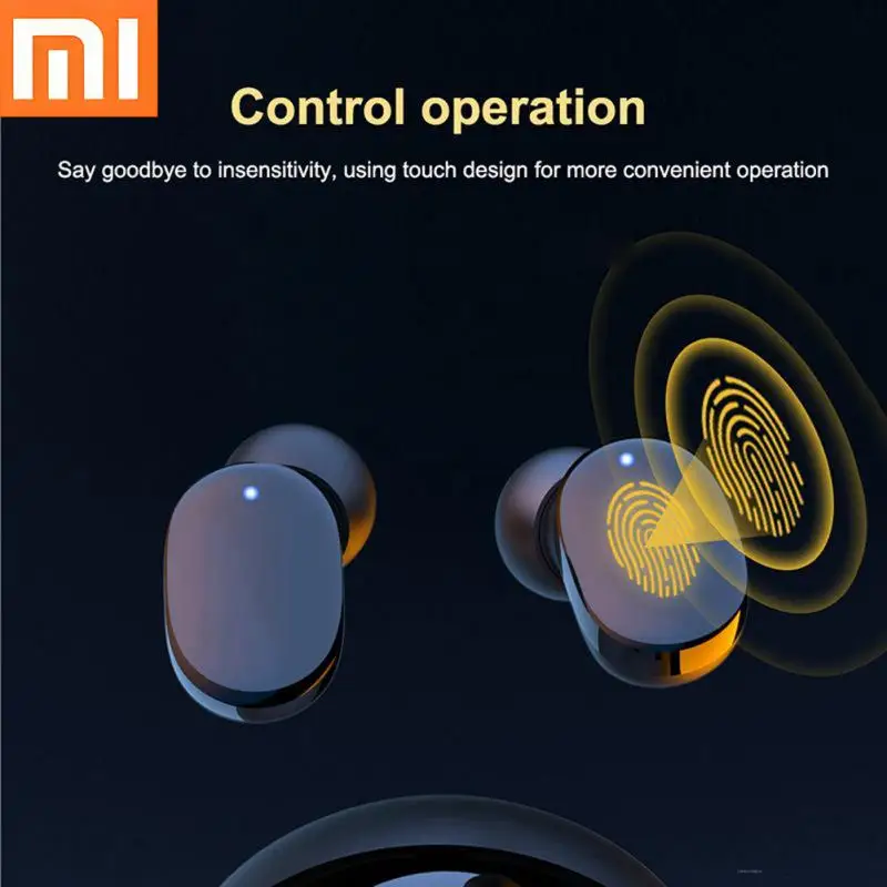 Xiaomi G9S TWS Earphone Bluetooth nirkabel, earbud olahraga dengan mikrofon untuk ponsel cerdas, Headset Game tahan air dengan mikrofon