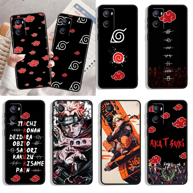 N-NARUTO Anime Phone Case For OPPO A31 A52 A53 A54 A55 A56 A57 A72 A73 A74 A76 A77 A93 A94 A96 A98 S Black Cover Soft Funda Capa