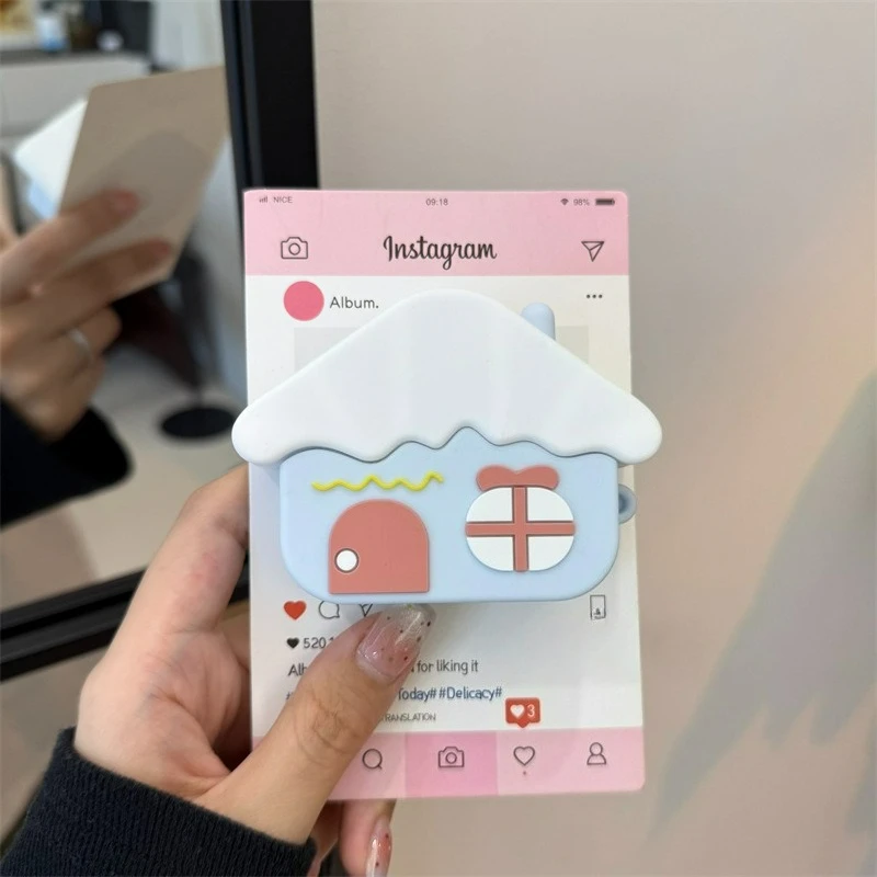 غطاء حماية ناعم من السيليكون الكرتوني لهاتف Redmi Buds 6 lite سماعة أذن بلوتوث لاسلكية حقيقية مع خطاف