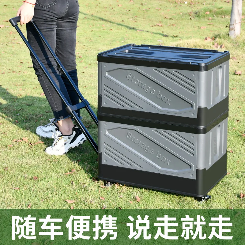 Kitchen Organizer Cereal Dispenser Organizers Storage Containers Shopping Cart Campsite Picnic Storage Box Folding Handlebar
