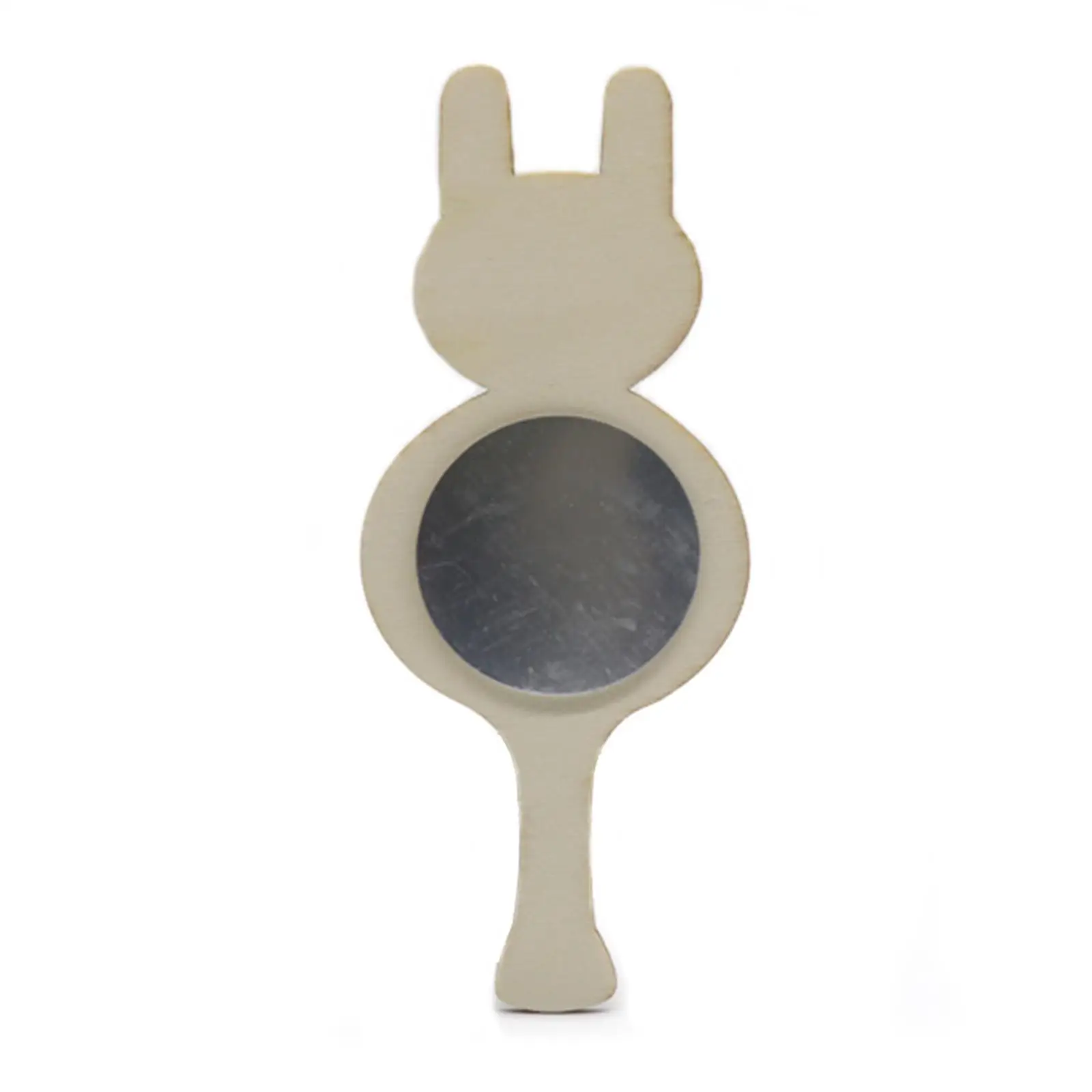 10 stuks draagbare make-upspiegel compacte ongeverfde onvoltooide houten spiegel voor doe-het-zelf ambachten