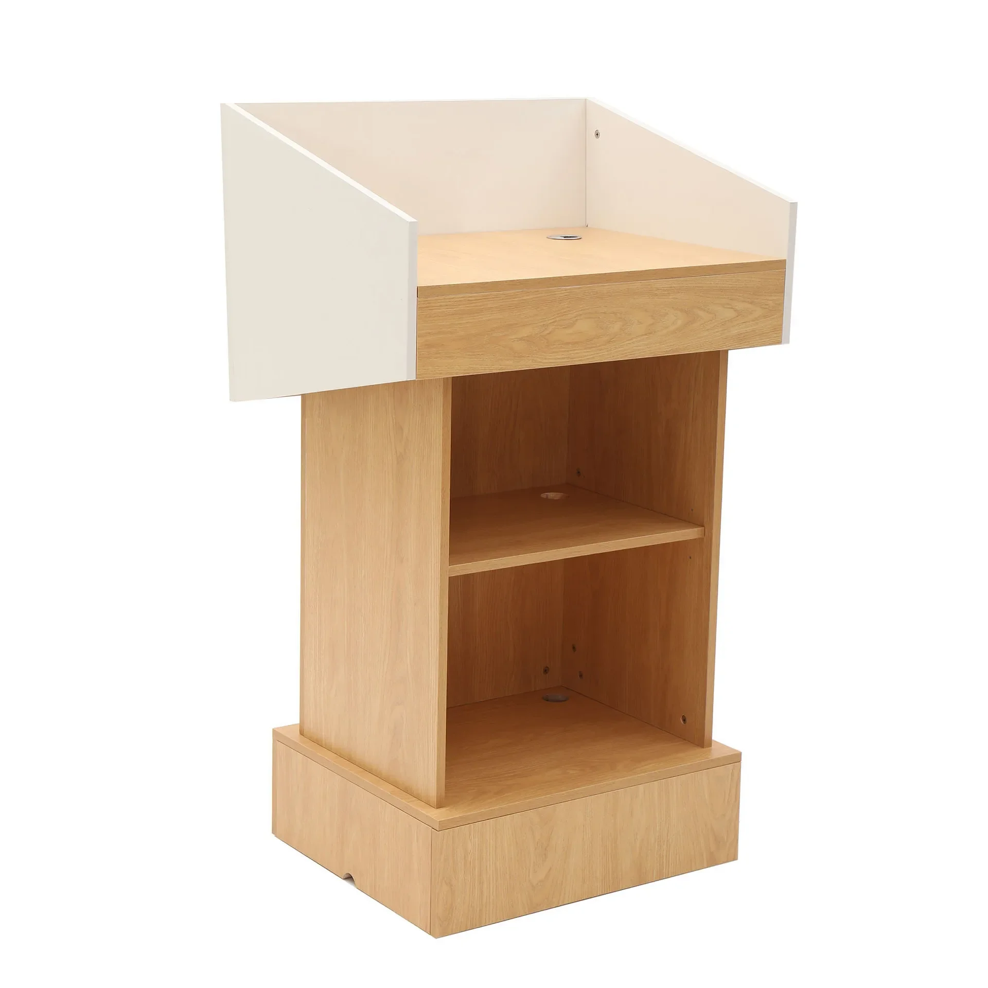 

Solid Wood Lectern, Welcome Reception Desk, Conference Room Lecture, Hall Movable Lectern, Small Information Desk