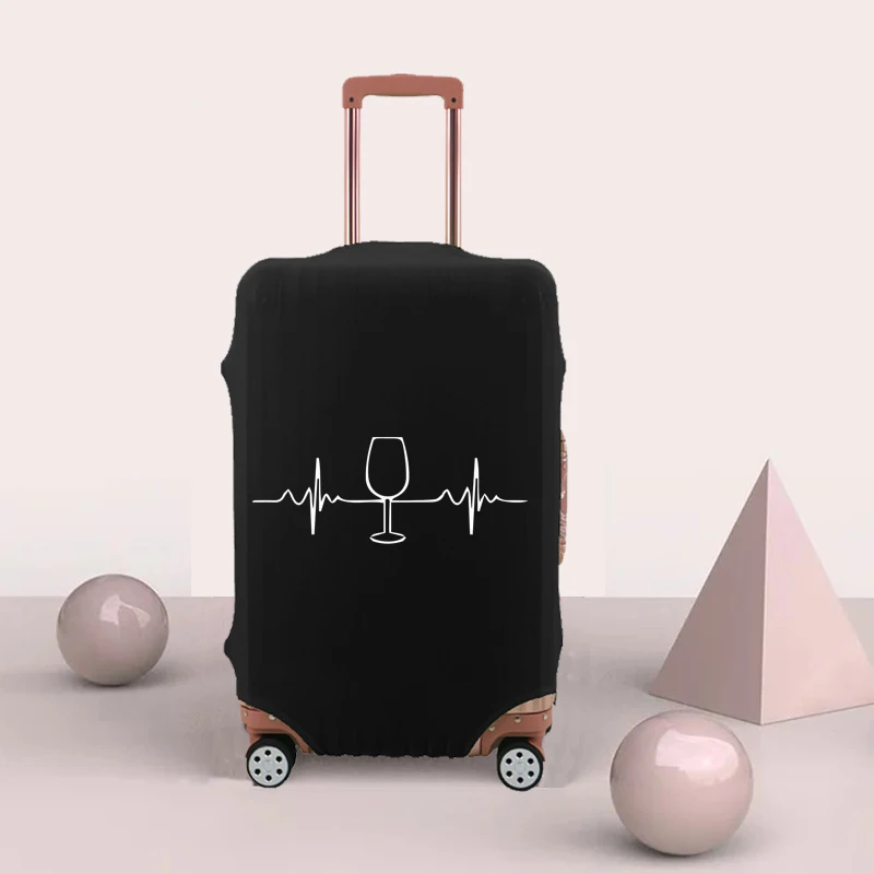 Electrocardiogram luggage Protective Cover Thickened Luggage Cover Elastic Dust Cover Suitable for 18-32 Inch Travel Accessories