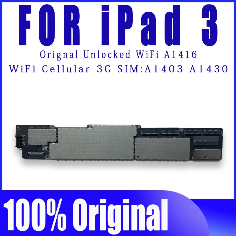 A1403/A1416 or A1430 WiFi Mainboard for ipad 3 Motherboard no icloud Original Free iCloud for ipad 3 Logic board,Clean iCloud