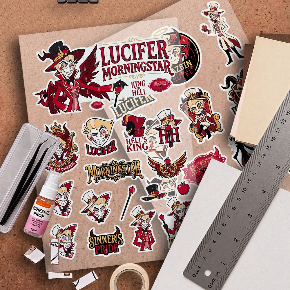 Universal Anime Reflective Stickers Safety Decals for Helmets Bikes Luggage More for  L-Lucifer