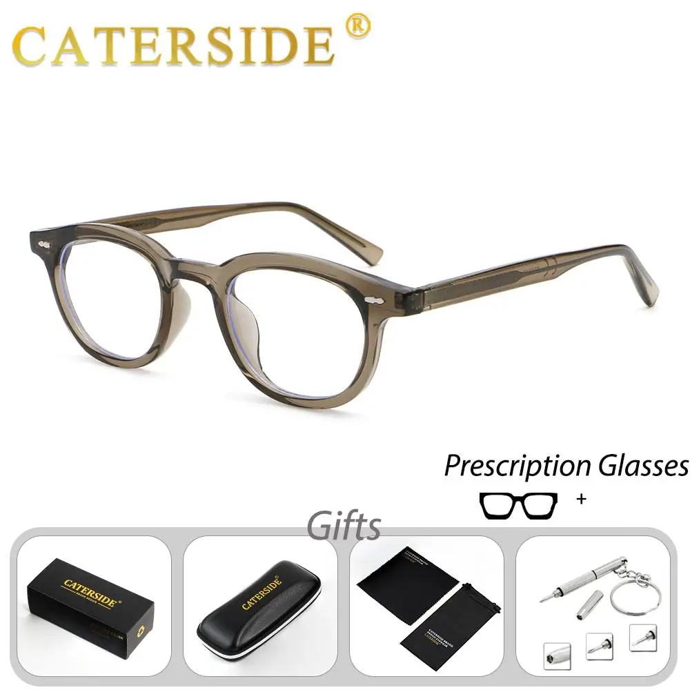 CATERSIDE Unisex-Korrektionsbrillen mit quadratischen Gläsern, individuell anpassbar, Korrektionsbrillen für Kurzsichtigkeit und Weitsichtigkeit, Lesebrillen – Detail 3