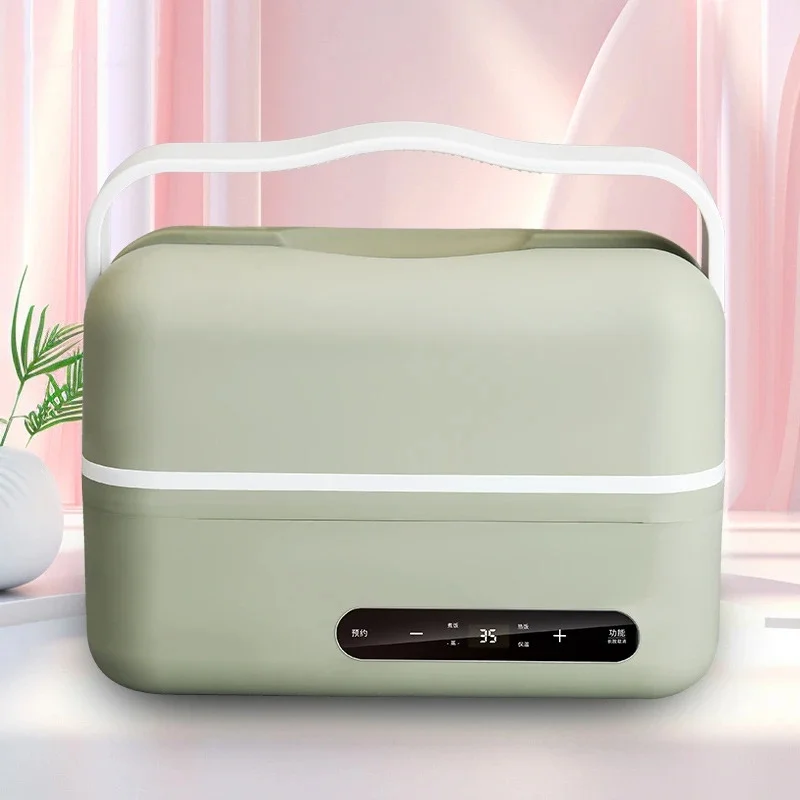 Portable Electric Lunch Box Multifunctional Double-layer Insulated Lunch Box 1.2L Household Stainless Steel Lunch Box