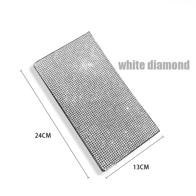 Women Bling Crystal Diamond Car Storage Case UniversaI Car Driver License Credit Cards Holder Car Interior Decoration Accessorie