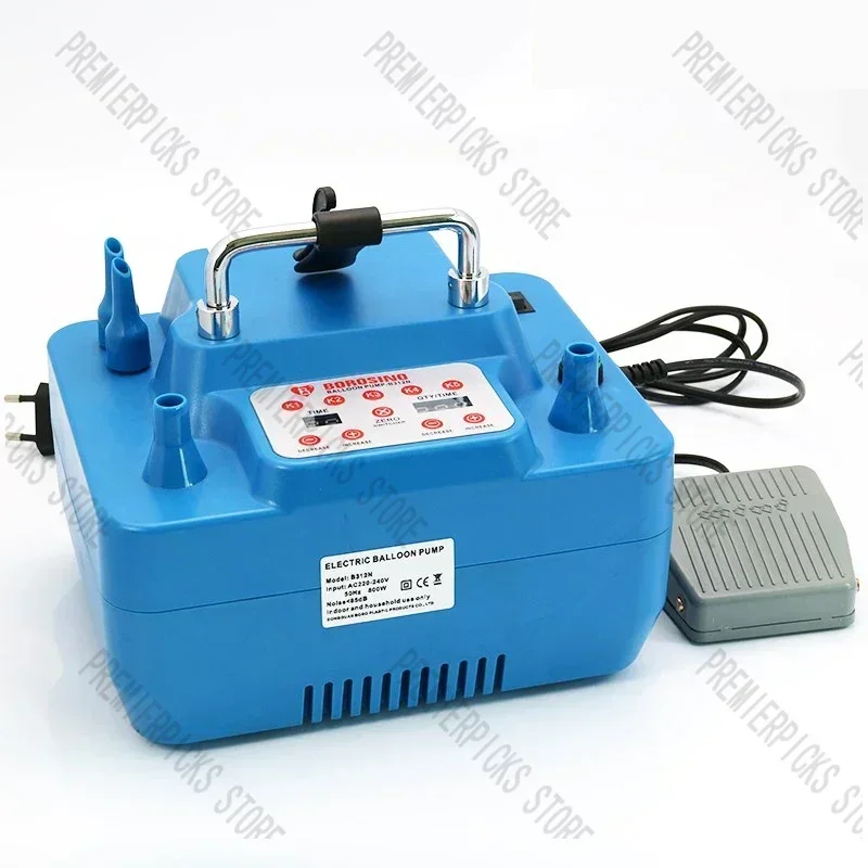 Electric Balloon Pump 800W 1200W with Timer Dual Holes Professional Inflator  Memory Function Foot Switch