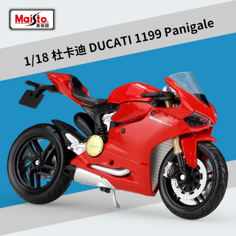Maisto 1:18 Scale Ducati 1199 Panigale Alloy Motorcycle Model Realistic Collectible Ornament Ideal Boy Festival Gift