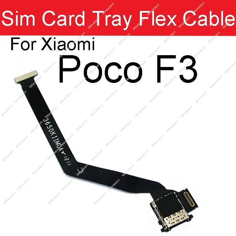 SIM Card Tray Reader Flex Cable For Xiaomi Mi 11 12 Lite POCO F3  Card Slot Socket Flex Cable For Redmi K40 Pro K40S K40Gaming