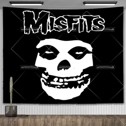 미국 펑크 밴드 Misfitss 포스터 배너 플래그 록 밴드, 벽 태피스트리 벽화 금속 음악 앨범 커버, 홈 장식 팬 선물