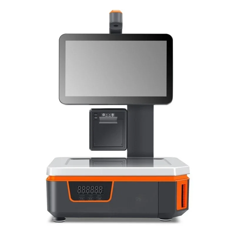 Double screen electronic scale cash register, intelligent identification cash register and weighing machine
