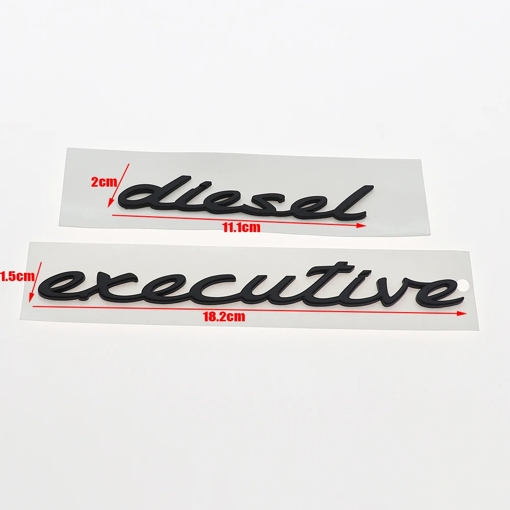 1PC 3D ABS diesel executive Car Letter Logo Fender Side Sticker Decoration Badge Auto Emblem Decal BSJ