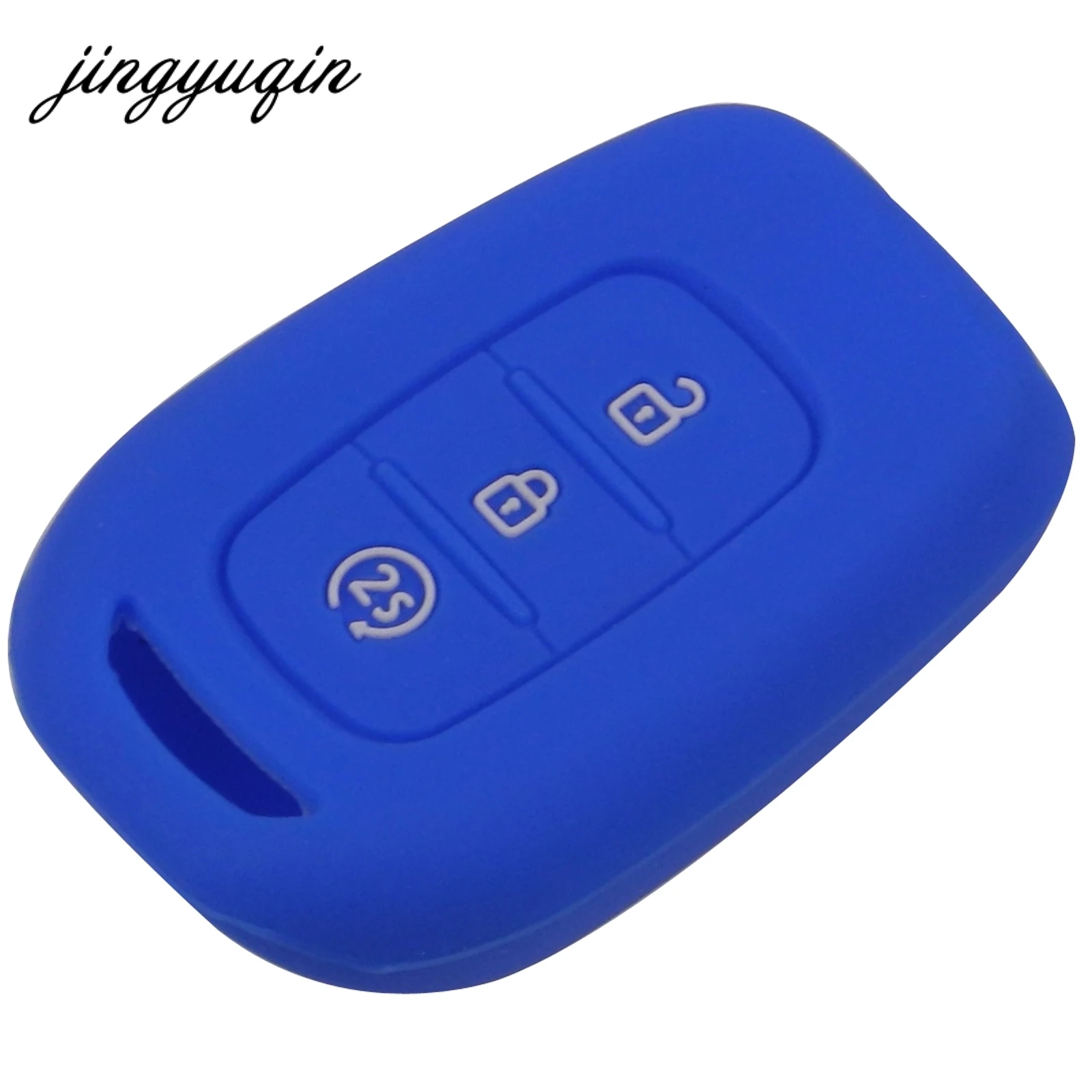 jingyuqin 3 Buttons Skin Silicone Remote Key Case For Renault Duster Sandero Logan Clio Captur Laguna Scenic Fob Holder Cover