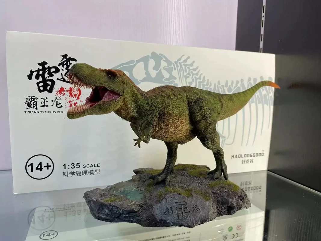 

HAOLONGGOOD Модель динозавра Тираннозавр Рекс и Теризинозавр в масштабе 1:35, научно-реконструированная, для коллекционеров 14+ лет