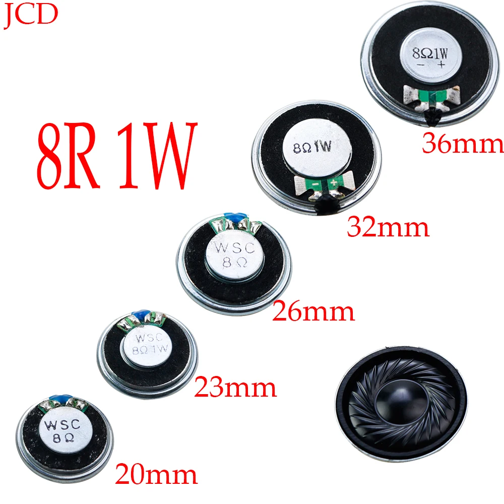 Ultra Thin Mini Loudspeake 8Ohm 1 Watt 1W 8R Speaker Diameter 20MM 23MM 26MM 32MM 36MM 2CM 2.3CM 2.6CM 3.6CM Thickness 5MM 4.5MM