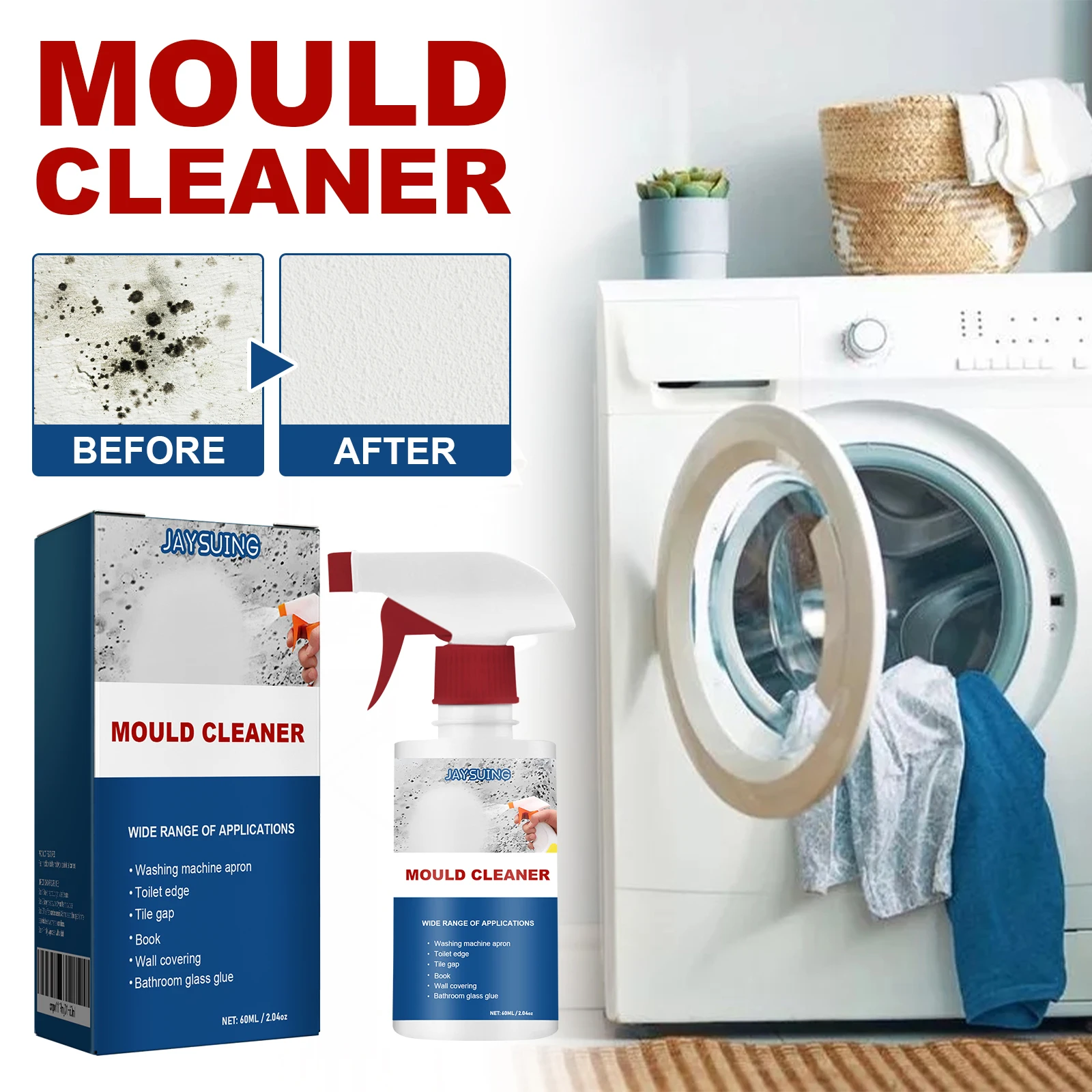 Mildew Removal Spray - Ceiling Bathroom Tiles Wall Multi Effect Cleaning Stain Removal Mildew Spots Spray, Powerful Household Tile Grout Wall Stain Cleaner, Deep Cleaning Stain Dissolving Foam Spray for Kitchen Sink Caulk Silicone Sealant and Caulk Lines
