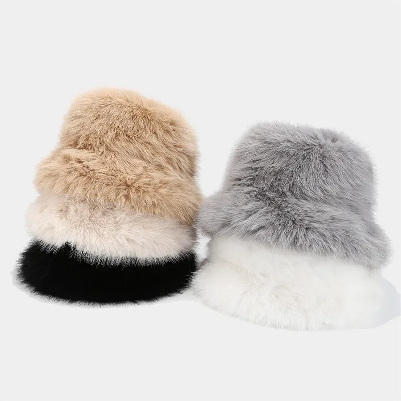

2025 Winter Corduroy Hat Women Solid Warm Fisherman Hat Bucket Hat Outdoor Travel Sun Cap for Men and Women