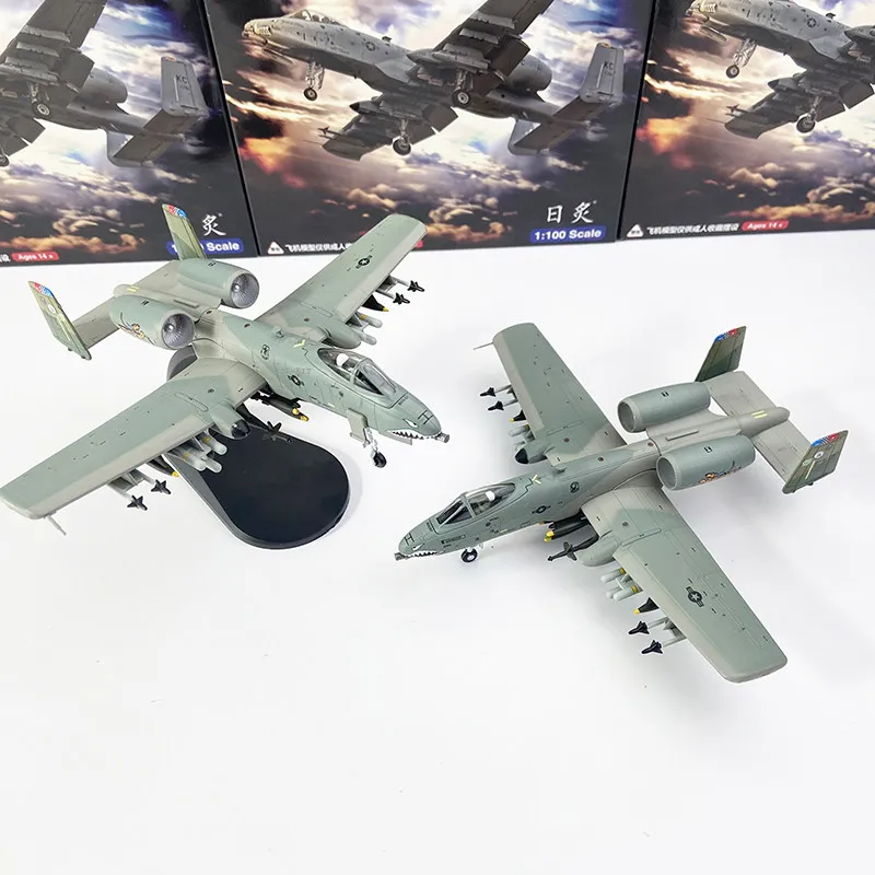 1/100 United States A-10 Thunderbolt Ii Attack Aircraft A10 Tiger Shark Squadron Alloy Aircraft Model Collection