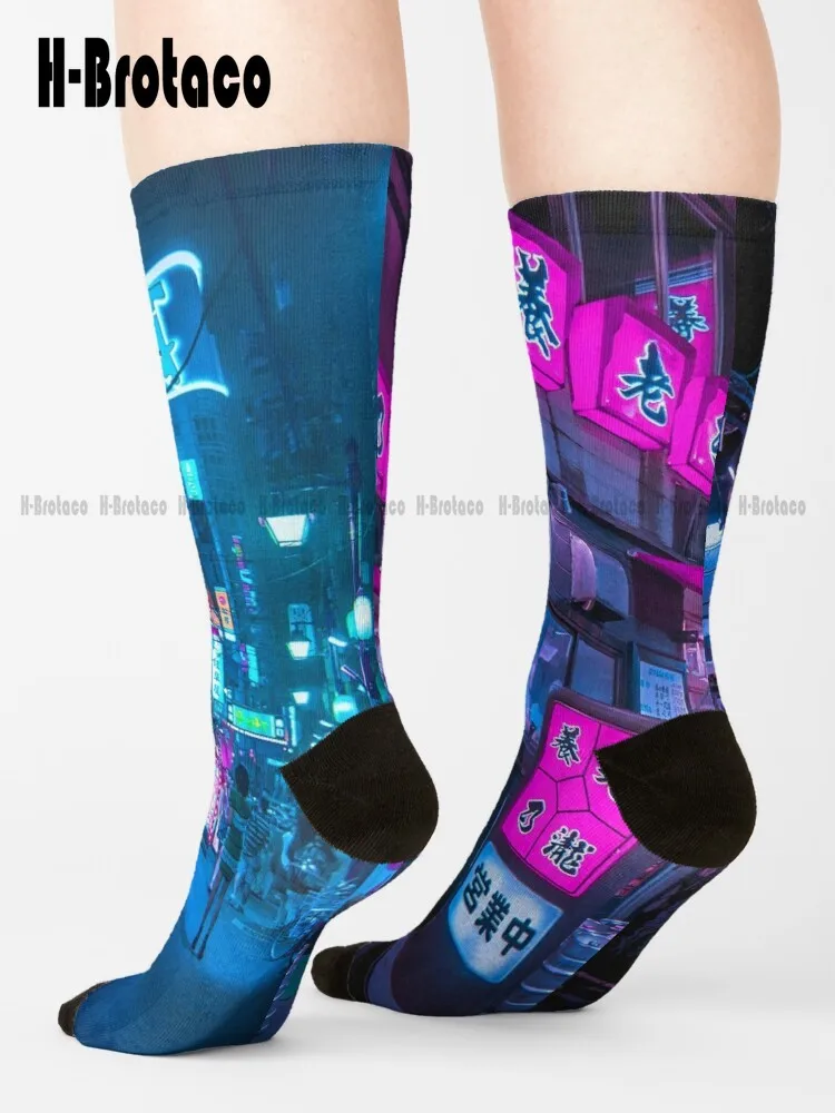 

Small Streets Of Shinjuku Omoide Yokocho Tokyo Area Socks Basketball Socks Comfortable Best Girls Sports Custom Gift Casual Art